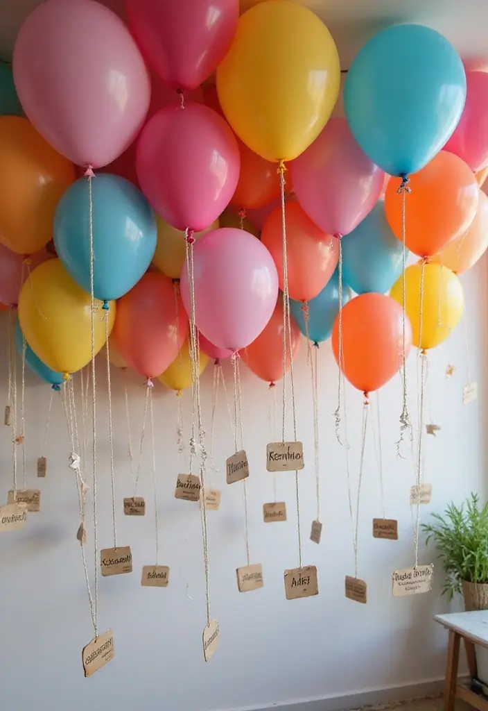 26 Seating Chart Wedding Ideas That Wow Your Guests - 18. Balloon Installation