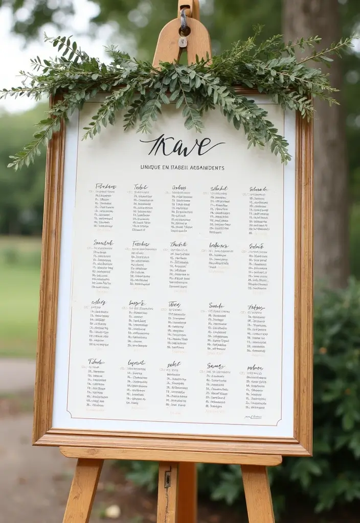 26 Seating Chart Wedding Ideas That Wow Your Guests - 19. Framed Map of Seating