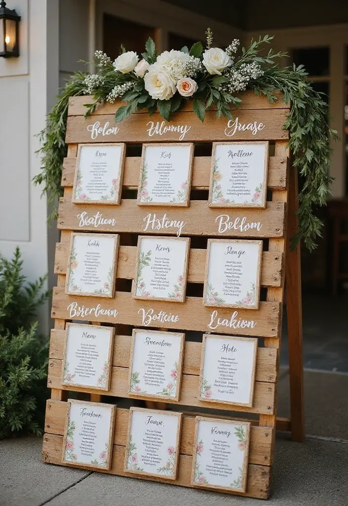 26 Seating Chart Wedding Ideas That Wow Your Guests - 20. DIY Pallet Signage