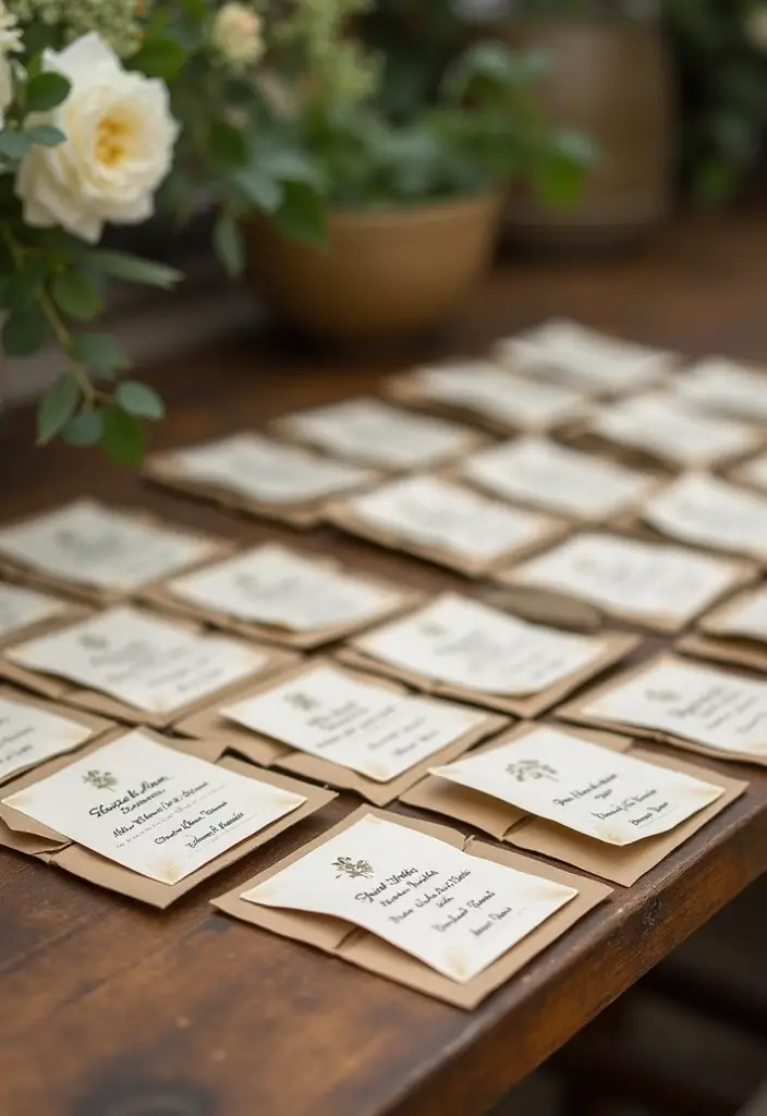 26 Seating Chart Wedding Ideas That Wow Your Guests - 22. Seed Packet Names
