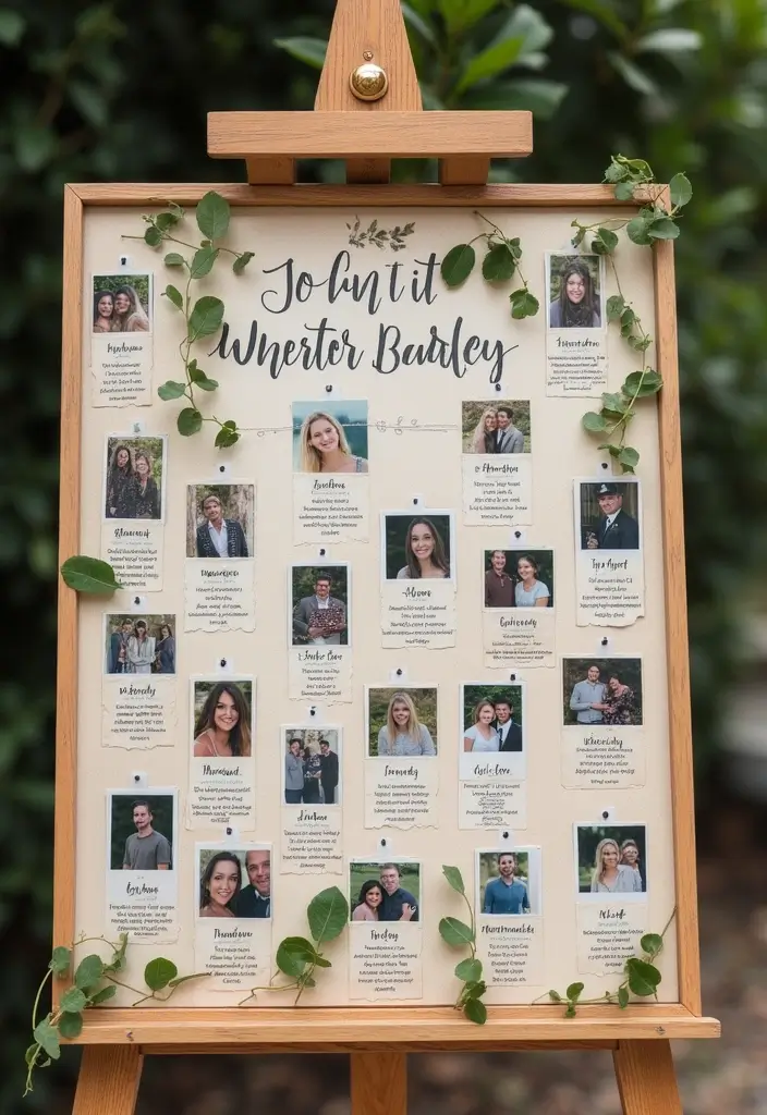 26 Seating Chart Wedding Ideas That Wow Your Guests - 24. Scrapbook Seating Chart