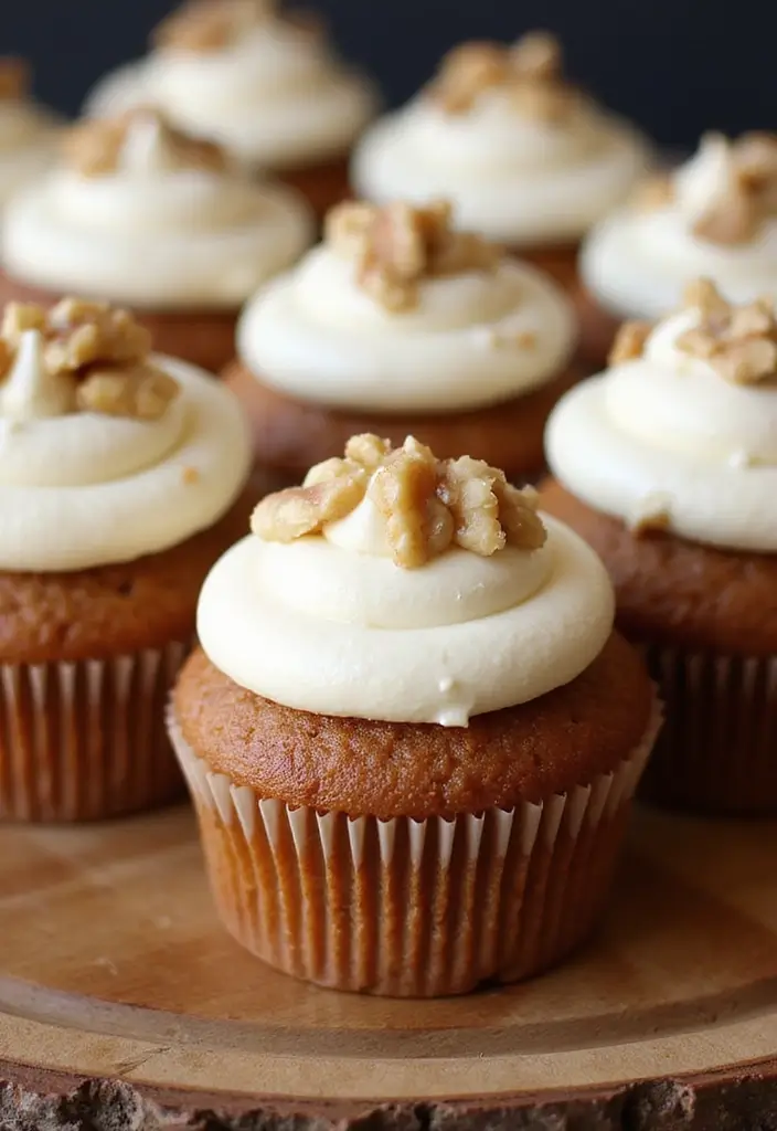 27 Anniversary Cupcake Ideas That Celebrate Sweetly - 19. Carrot Cake Cupcakes with Cream Cheese Frosting