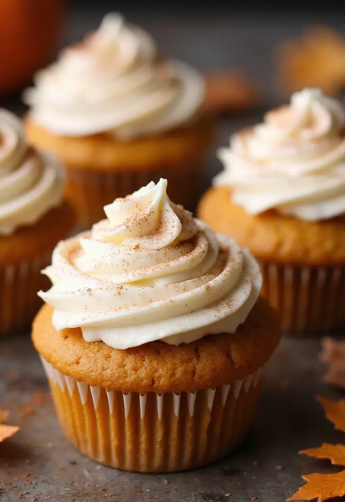 27 Anniversary Cupcake Ideas That Celebrate Sweetly - 21. Pumpkin Spice Cupcakes