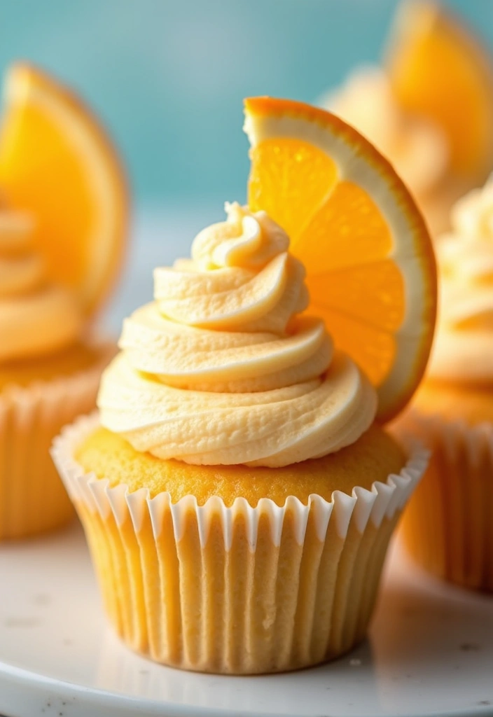 27 Anniversary Cupcake Ideas That Celebrate Sweetly - 23. Orange Creamsicle Cupcakes