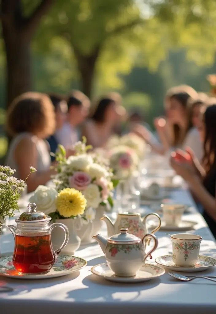 27 Date Night Bridal Shower Ideas That Are Unique - 12. Eco-Friendly Tea Party