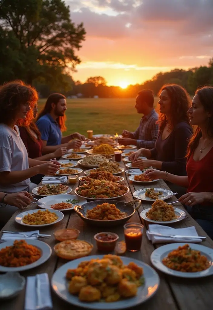 27 Date Night Bridal Shower Ideas That Are Unique - 24. Community Potluck Dinner