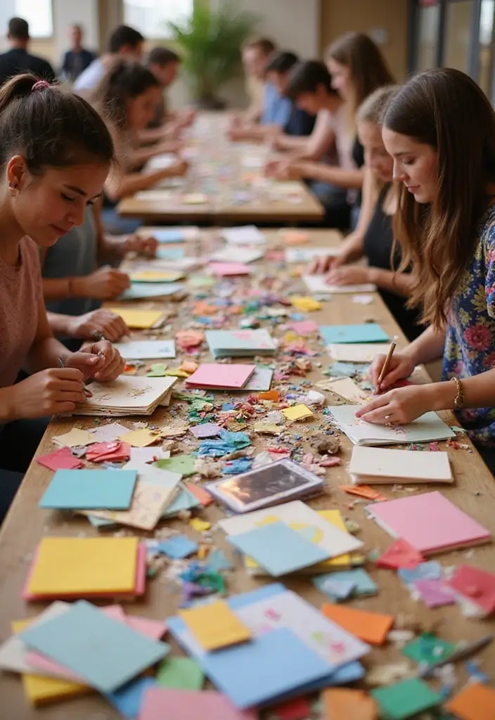 27 Date Night Bridal Shower Ideas That Are Unique - 26. Eco-Conscious Card Making