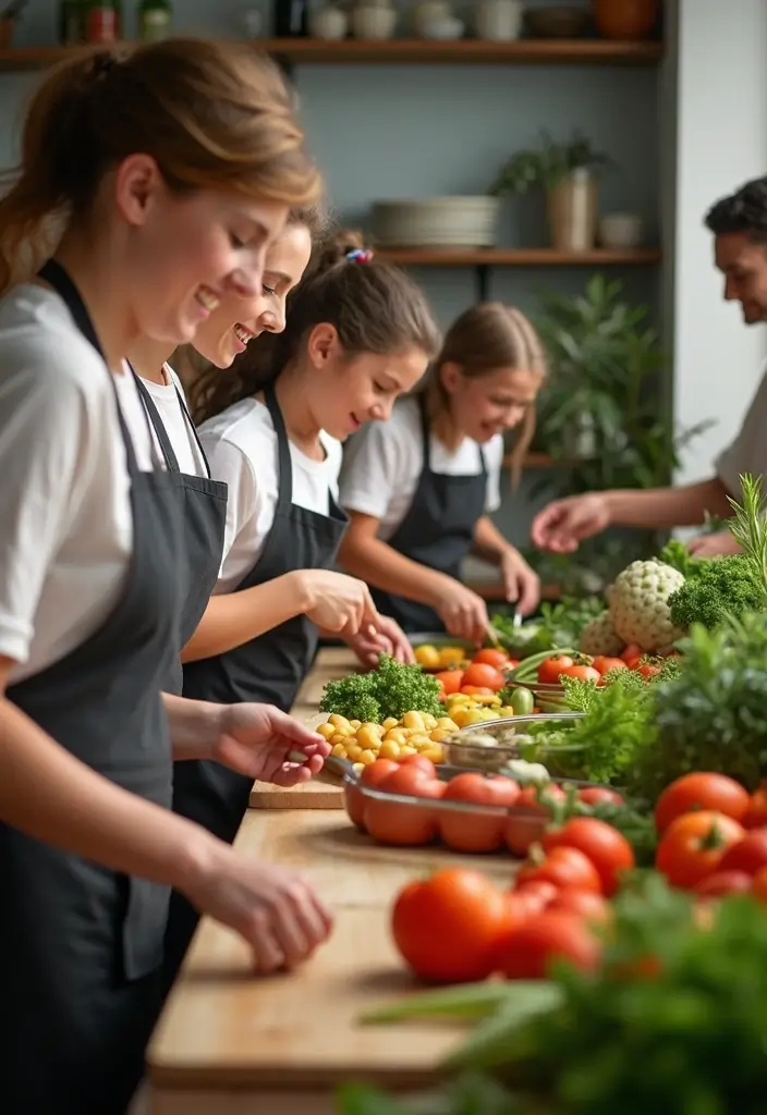 27 Date Night Bridal Shower Ideas That Are Unique - 3. Plant-Based Cooking Class