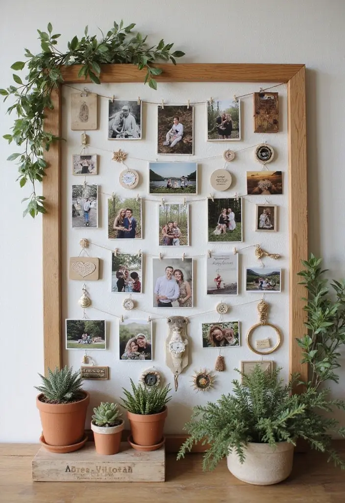 27 Eco-Friendly 35th Wedding Anniversary Party Ideas To Celebrate Love - 14. Personal Memory Wall