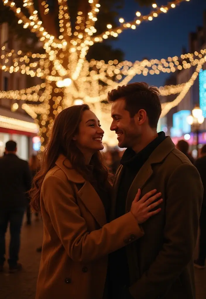 27 Engagement Photos Ideas That Tell Your Love Story - 21. Festival of Lights