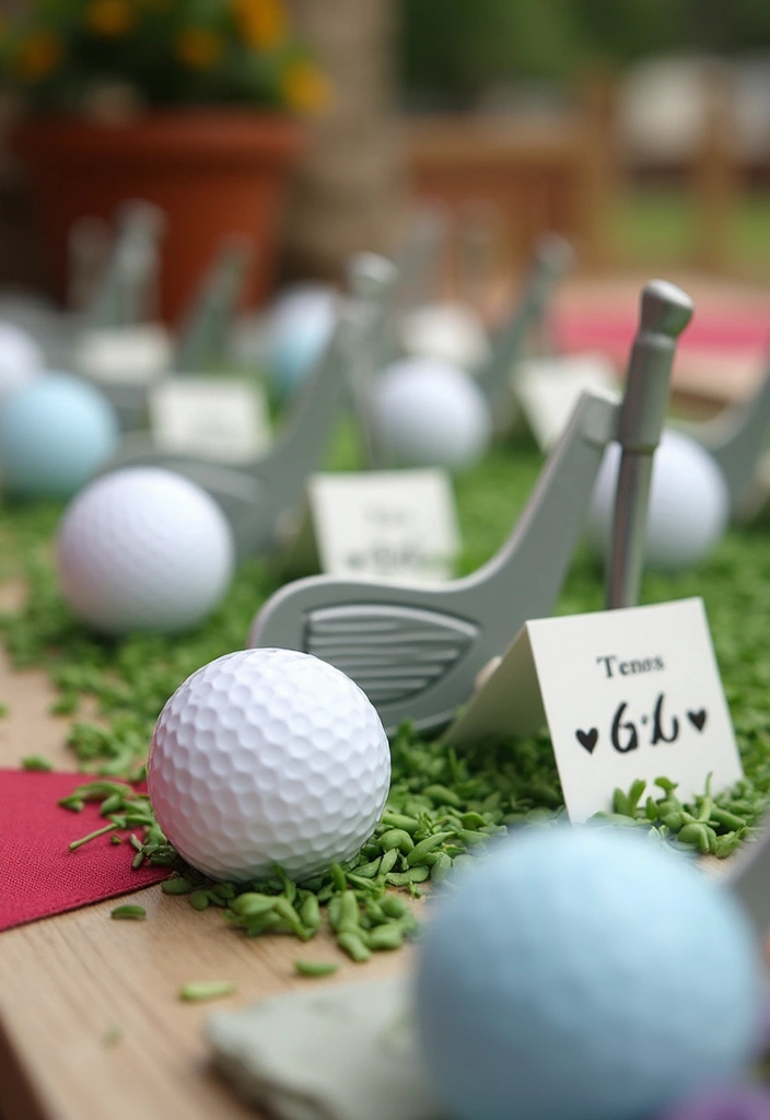 27 Golf Themed Bridal Shower Ideas That Are Unique And Fun - 11. Themed Name Tags