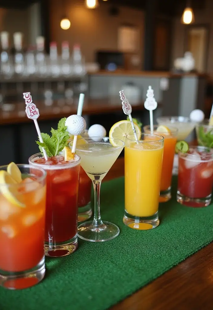 27 Golf Themed Bridal Shower Ideas That Are Unique And Fun - 19. Golf-Themed Drinks Bar