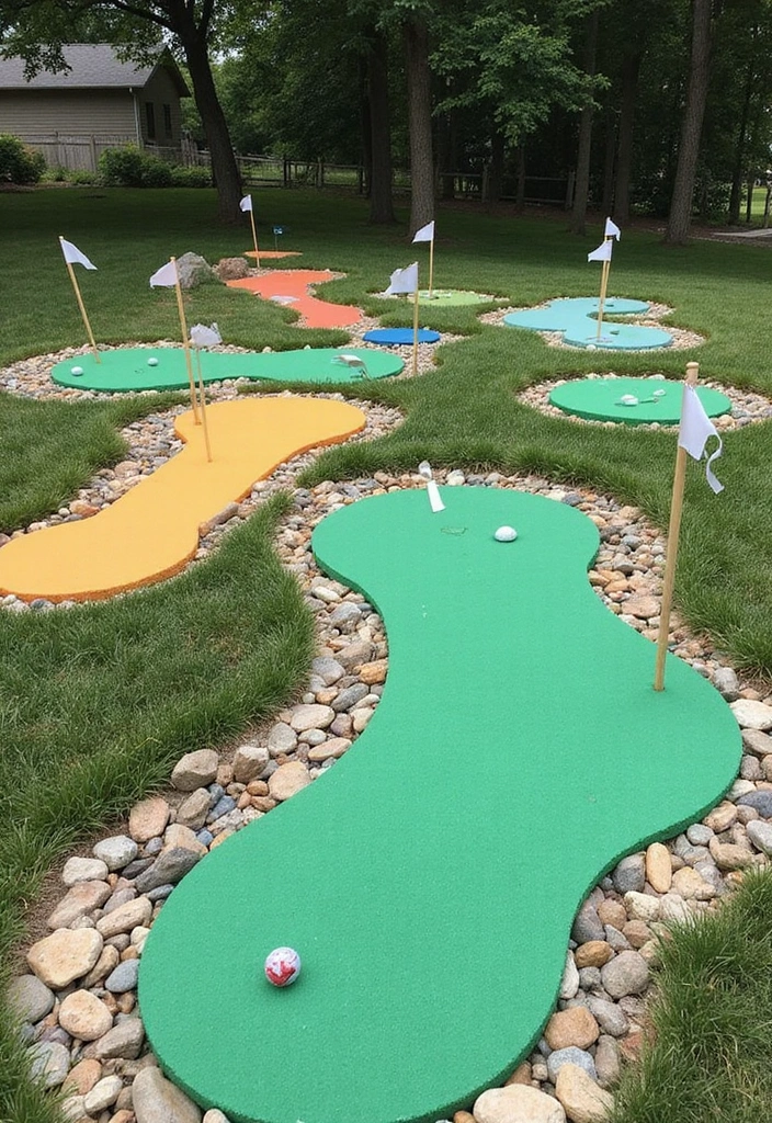 27 Golf Themed Bridal Shower Ideas That Are Unique And Fun - 3. Mini Golf Course Game