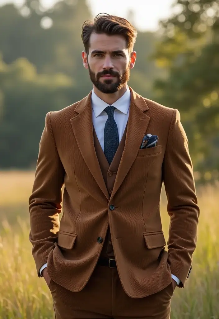 27 Groom Suit Ideas That Fit Every Style - 21. Textured Fabrics for Depth