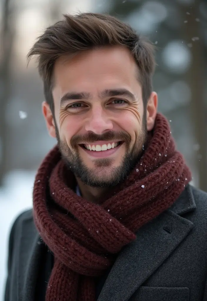 27 Groom Suit Ideas That Fit Every Style - 22. Layering with Scarves