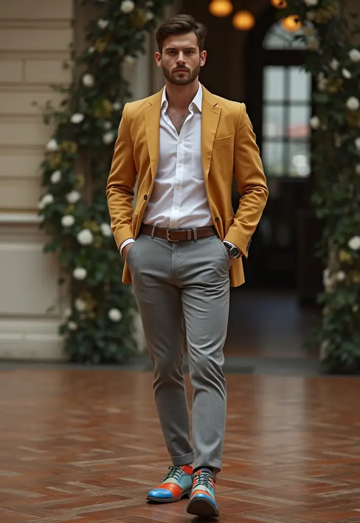 27 Groom Suit Ideas That Fit Every Style - 24. Unique Footwear Choices