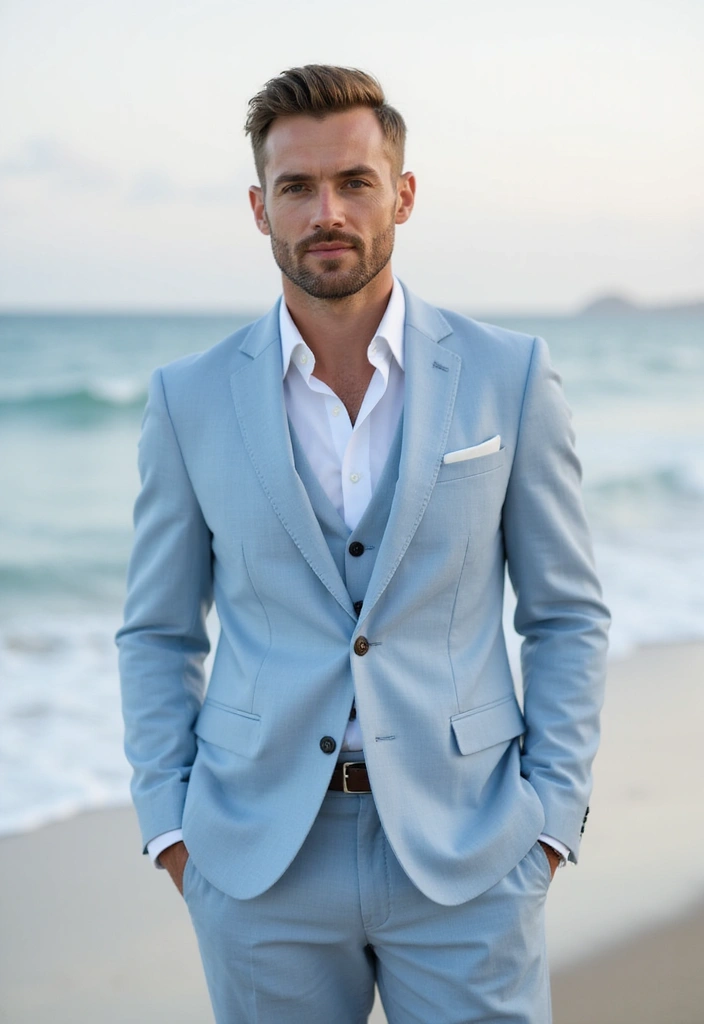27 Groom Suit Ideas That Fit Every Style - 3. Linen Suit for a Summer Wedding