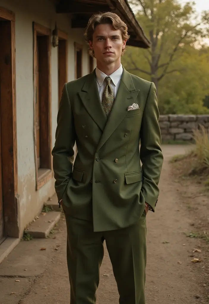 27 Groom Suit Ideas That Fit Every Style - 4. Earth-Toned Suit with Natural Dye