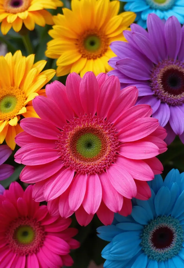 27 Ideas De Ramos De Flores Hermosas Y Originales - 18. Ramos de Flores de Colores Neón