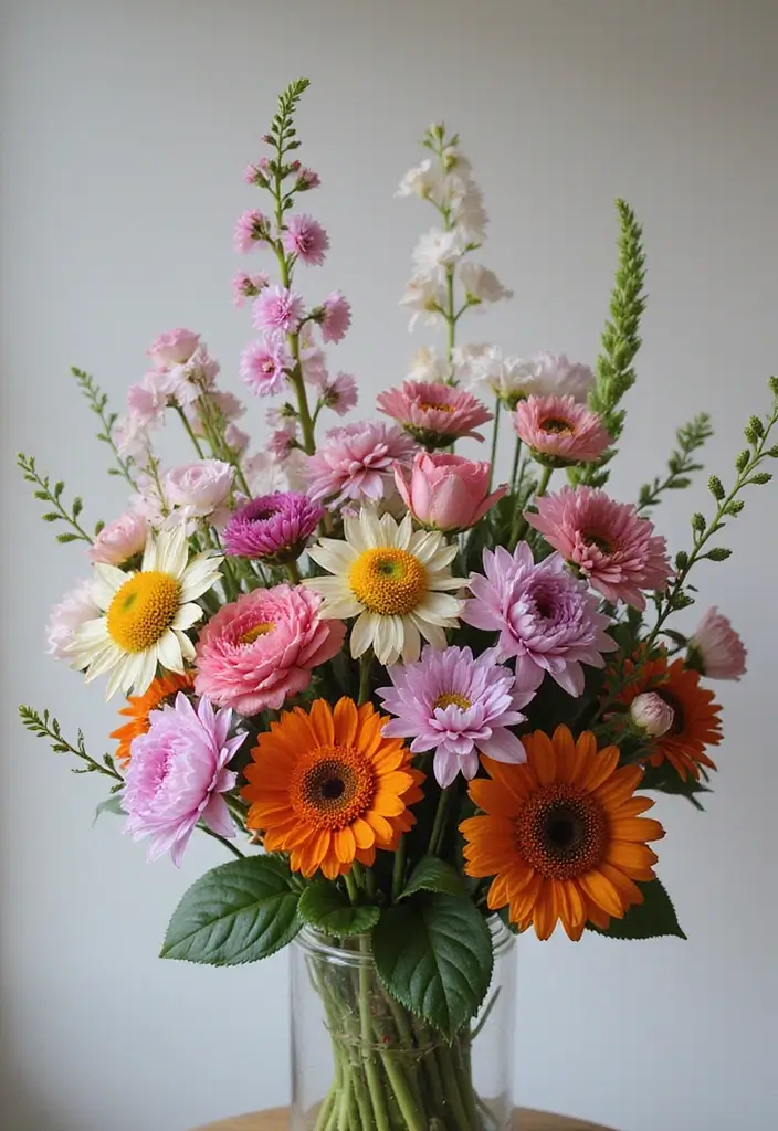 27 Ideas De Ramos De Flores Hermosas Y Originales - 26. Ramos de Flores con Diferentes Alturas