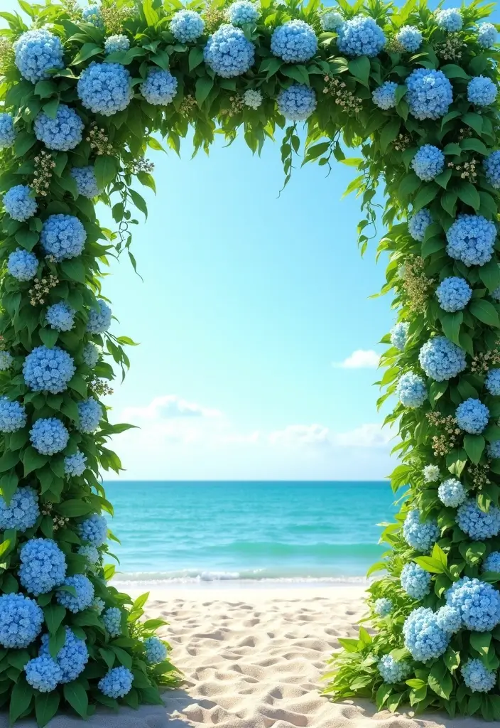 27 Light Blue Wedding Decorations Backdrop Ideas That Feel Dreamy - 15. Lush Greenery Accents