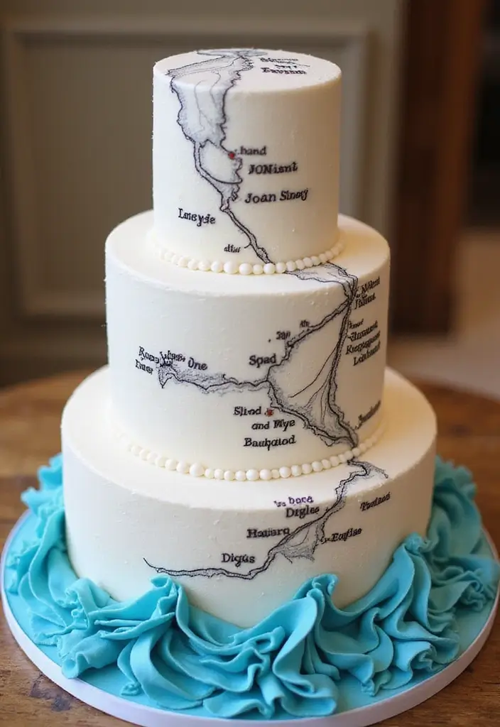 27 Moana Cake Ideas With Tropical Charm - 21. Moana's Adventure Map