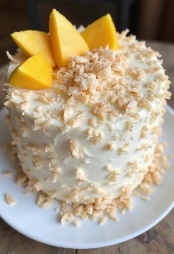 27 Moana Cake Ideas With Tropical Charm - 22. Coconut Cream Dream