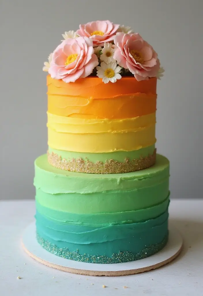 27 Moana Cake Ideas With Tropical Charm - 4. Island Breeze Layers