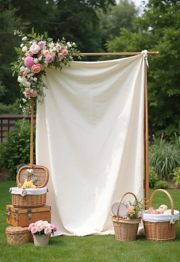 27 Picnic Wedding Ideas For Romantic Outdoor Ceremonies - 10. Charming Photo Booths