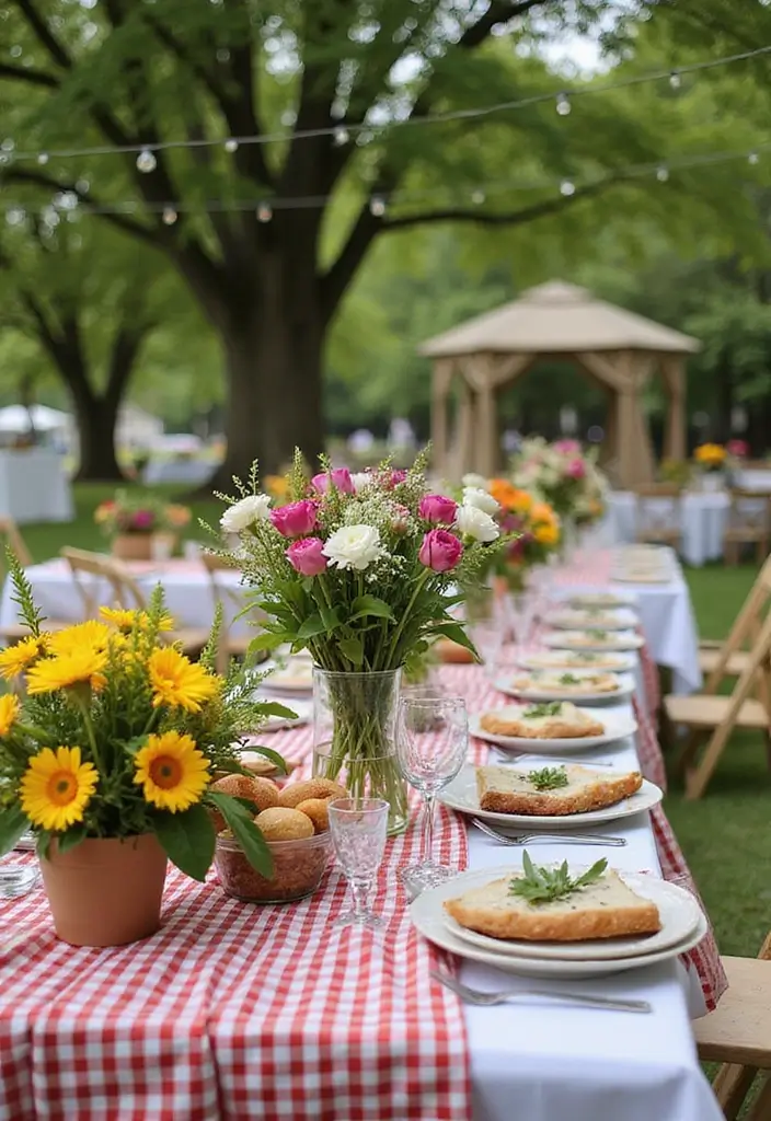 27 Picnic Wedding Ideas For Romantic Outdoor Ceremonies - 19. Seasonal Flower Arrangements