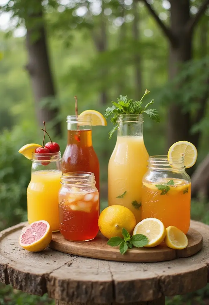 27 Picnic Wedding Ideas For Romantic Outdoor Ceremonies - 9. Signature Picnic Drinks