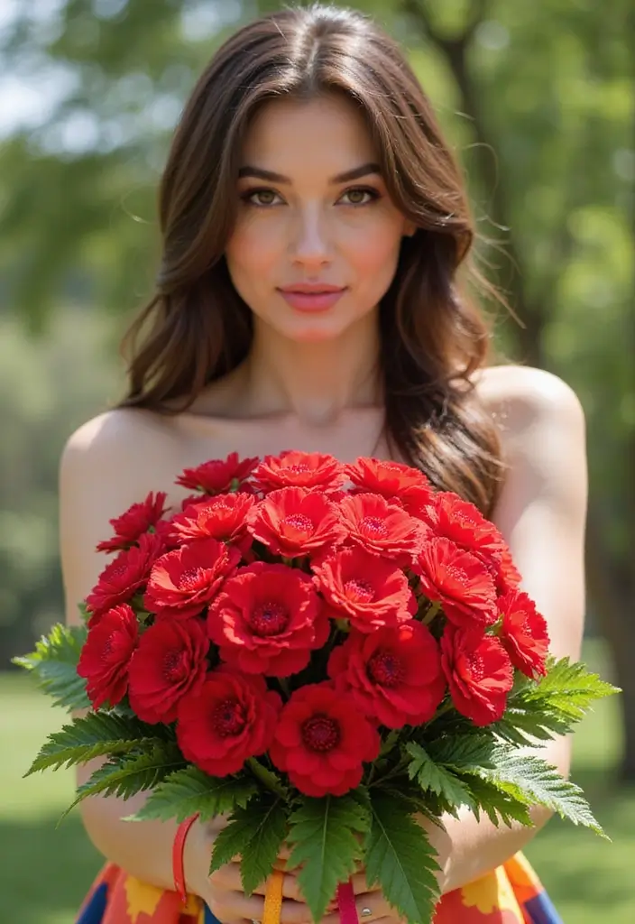 27 Red Prom Bouquet Ideas That Pop With Color - 11. Vivid Red Carnations
