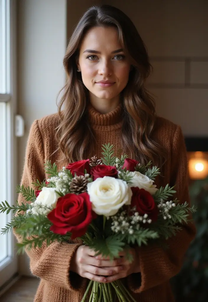 27 Red Prom Bouquet Ideas That Pop With Color - 22. Festive Red and White Combo