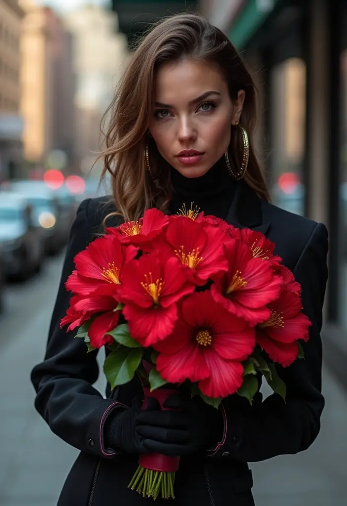 27 Red Prom Bouquet Ideas That Pop With Color - 27. Daring Red and Neon Accents