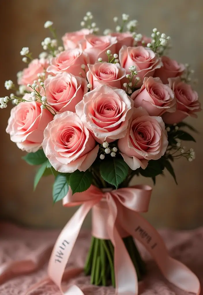 27 Ribbon Bouquet Ideas That Look Beautiful - 10. Personalized Touches