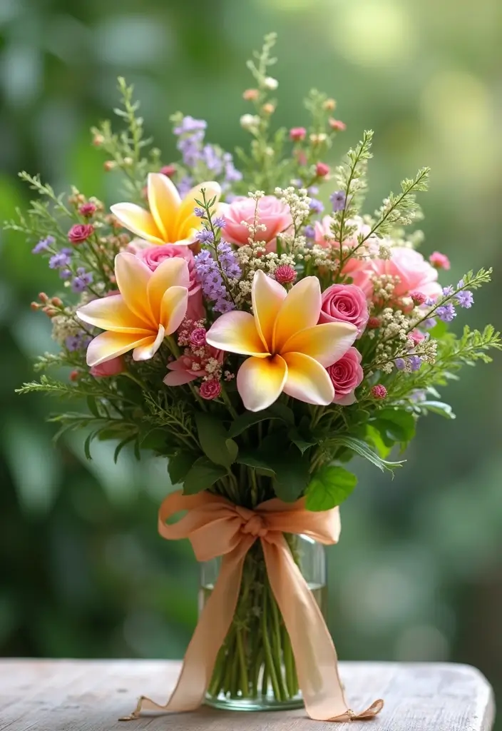 27 Ribbon Bouquet Ideas That Look Beautiful - 11. Eco-Friendly Fabrics