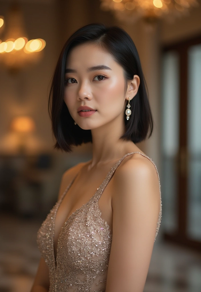 27 Short Hair Wedding Ideas That Look Stunning - 17. Short Hair with Sleek Finish