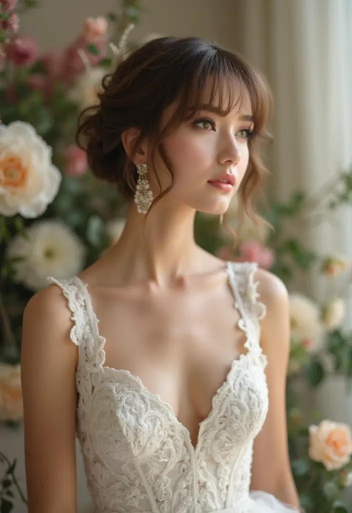 27 Short Hair Wedding Ideas That Look Stunning - 22. Short Hair with Subtle Highlights
