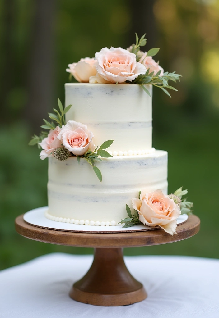 27 Simple Wedding Cake Ideas That Still Impress Guests - 10. One-Tier Wonder