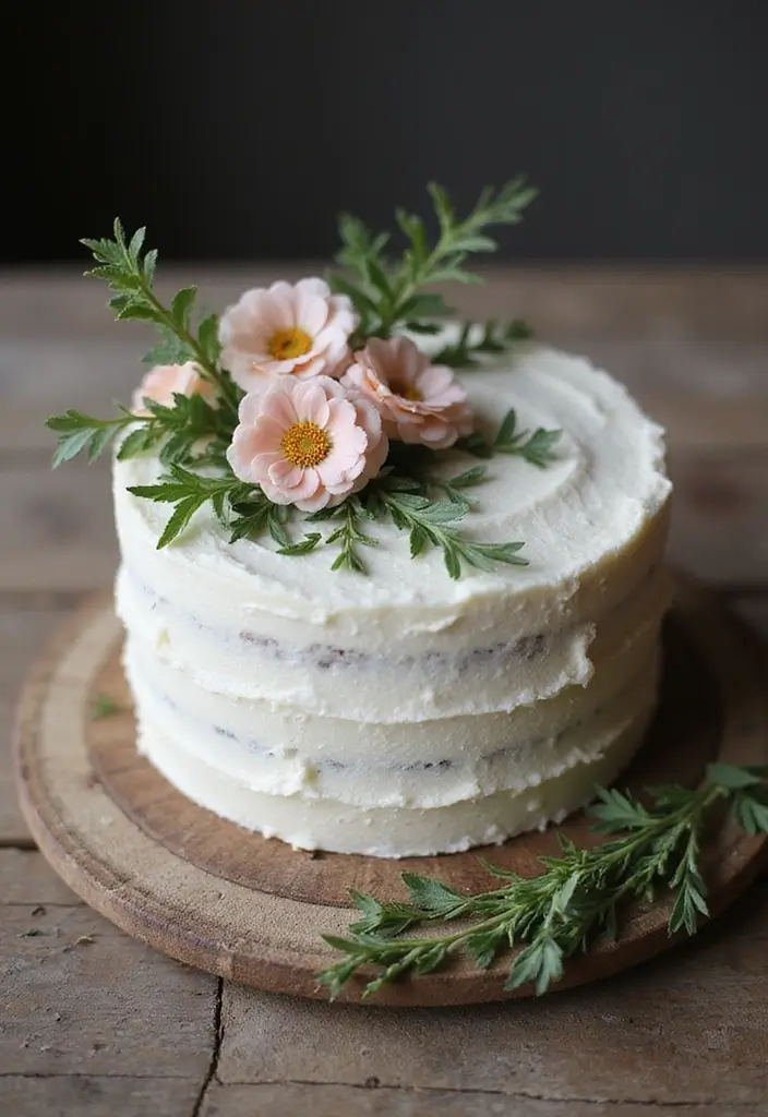 27 Simple Wedding Cake Ideas That Still Impress Guests - 2. Rustic Buttercream Texture