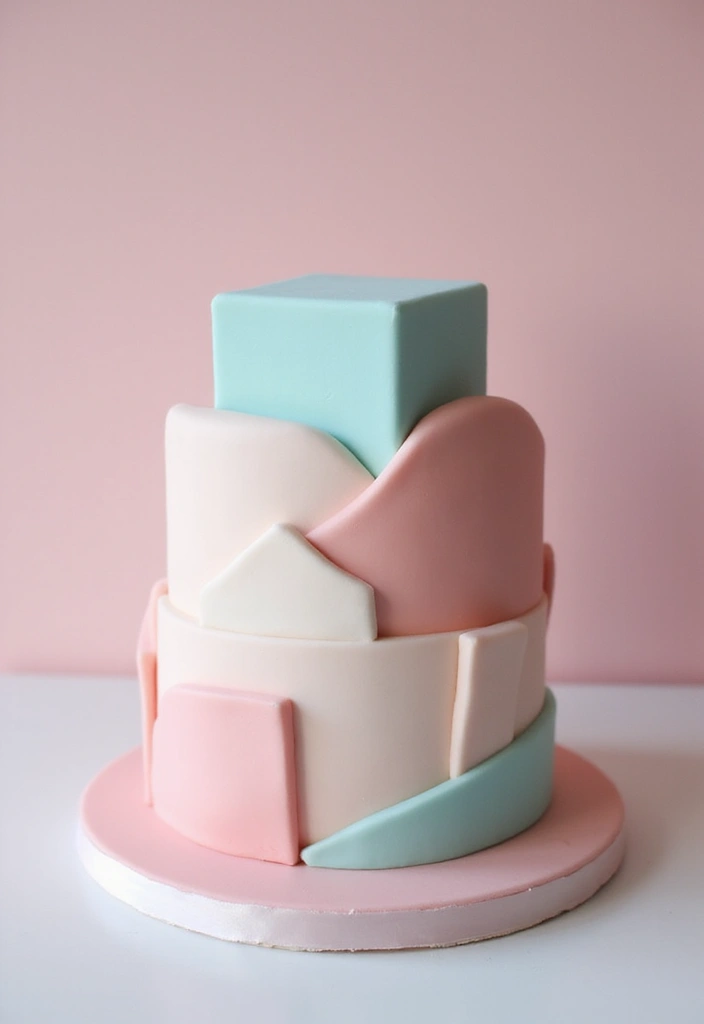27 Simple Wedding Cake Ideas That Still Impress Guests - 6. Geometric Cake Designs