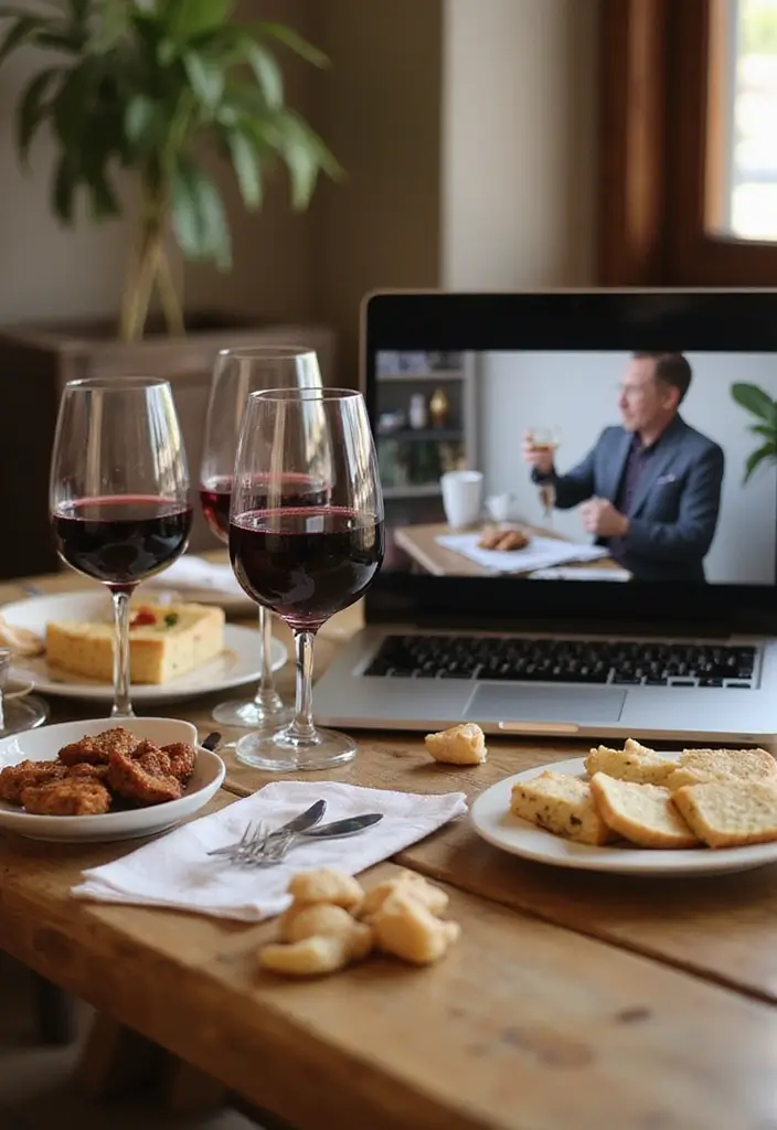 27 Thoughtful 30th Anniversary Ideas for Long-Distance Couples - 10. Virtual Wine Tasting