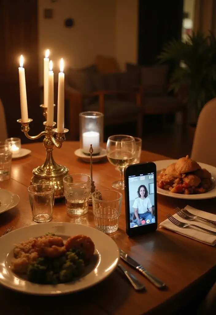 27 Thoughtful 30th Anniversary Ideas for Long-Distance Couples - 2. Virtual Dinner Date