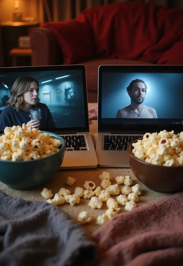 27 Thoughtful 30th Anniversary Ideas for Long-Distance Couples - 9. Online Movie Night
