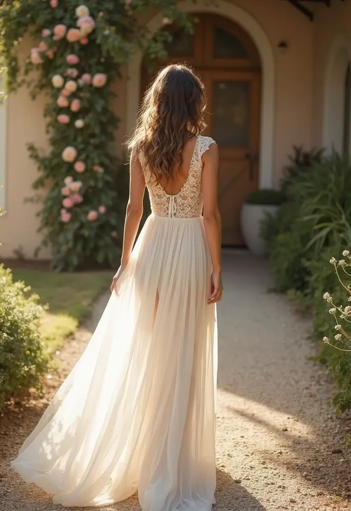 27 Wedding Exit Outfit Ideas That Sparkle At Goodbye - 3. Bohemian Lace Dress