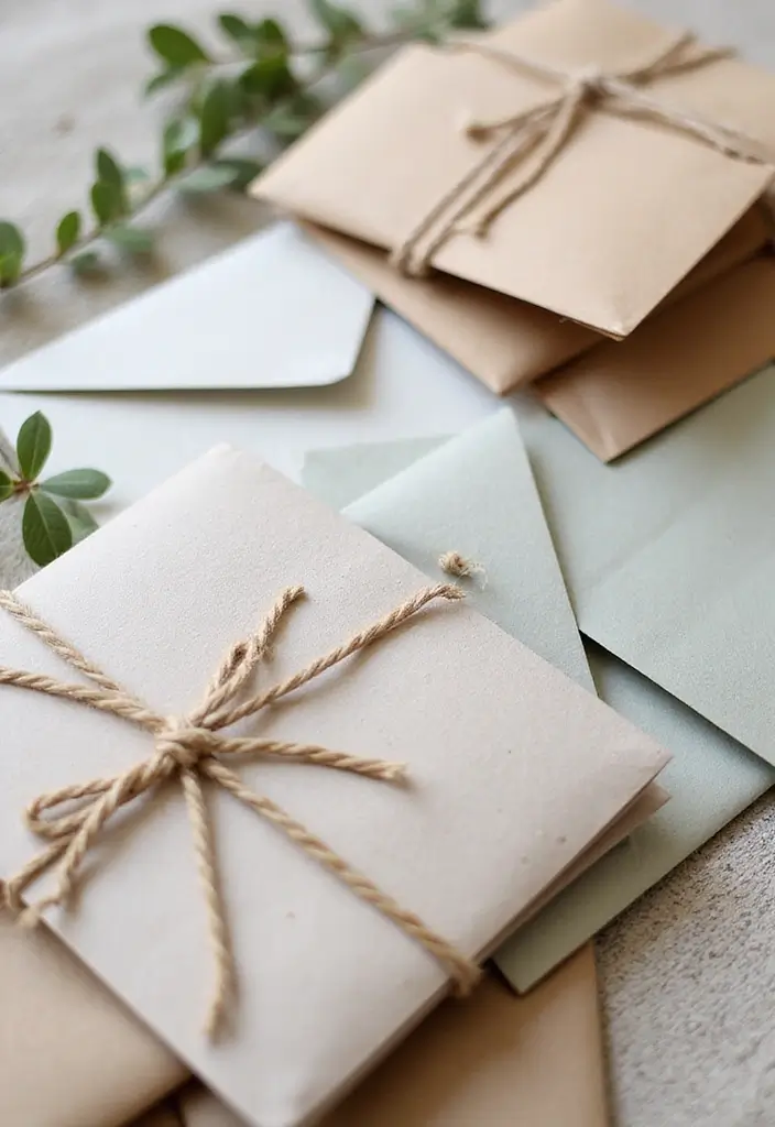 27 Wedding Invitation Envelope Ideas That Impress - 1. Recycled Paper Envelopes