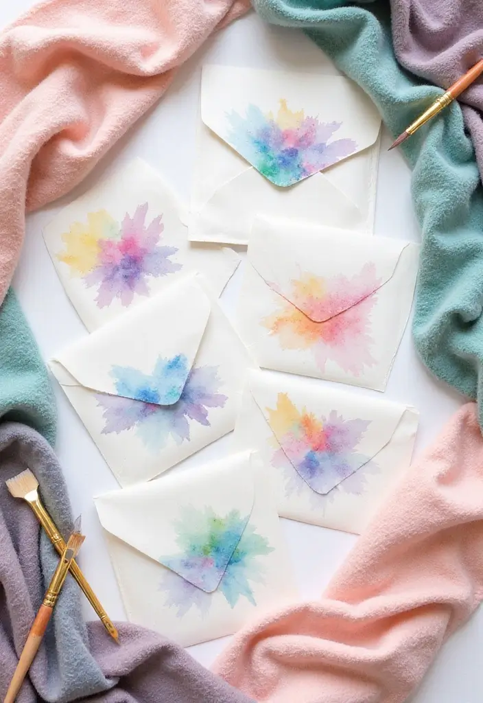 27 Wedding Invitation Envelope Ideas That Impress - 10. Watercolor Envelopes