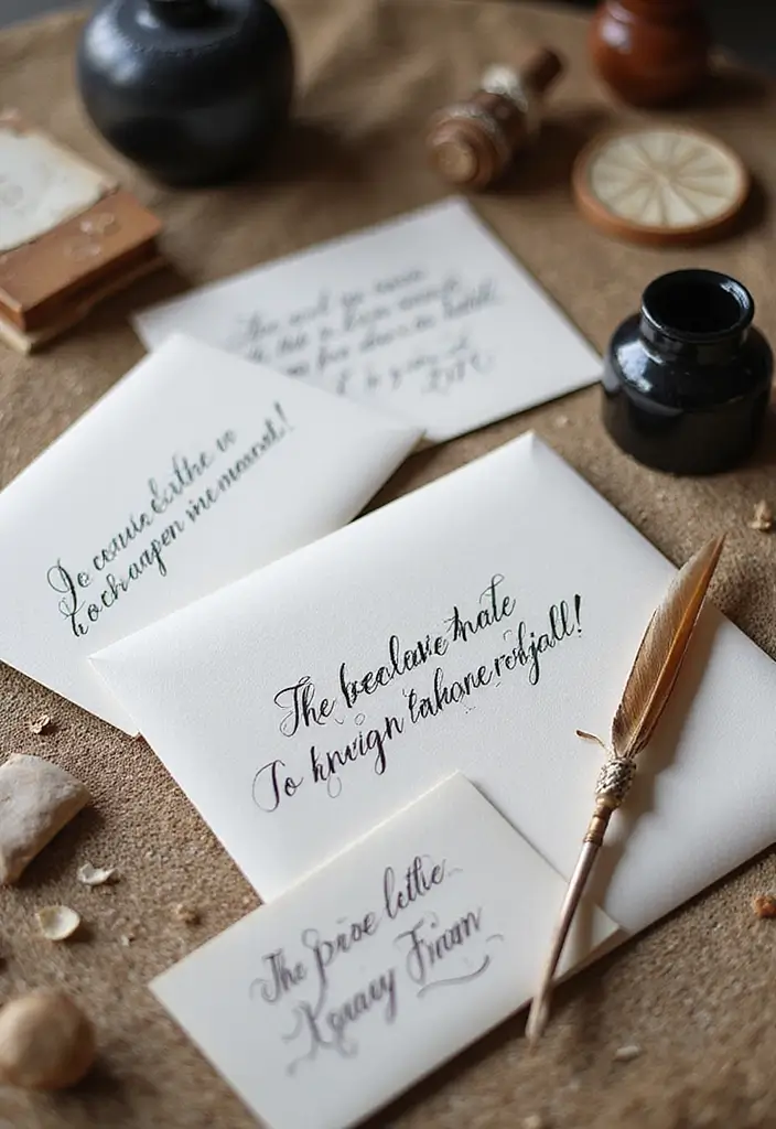 27 Wedding Invitation Envelope Ideas That Impress - 11. Calligraphy Envelopes