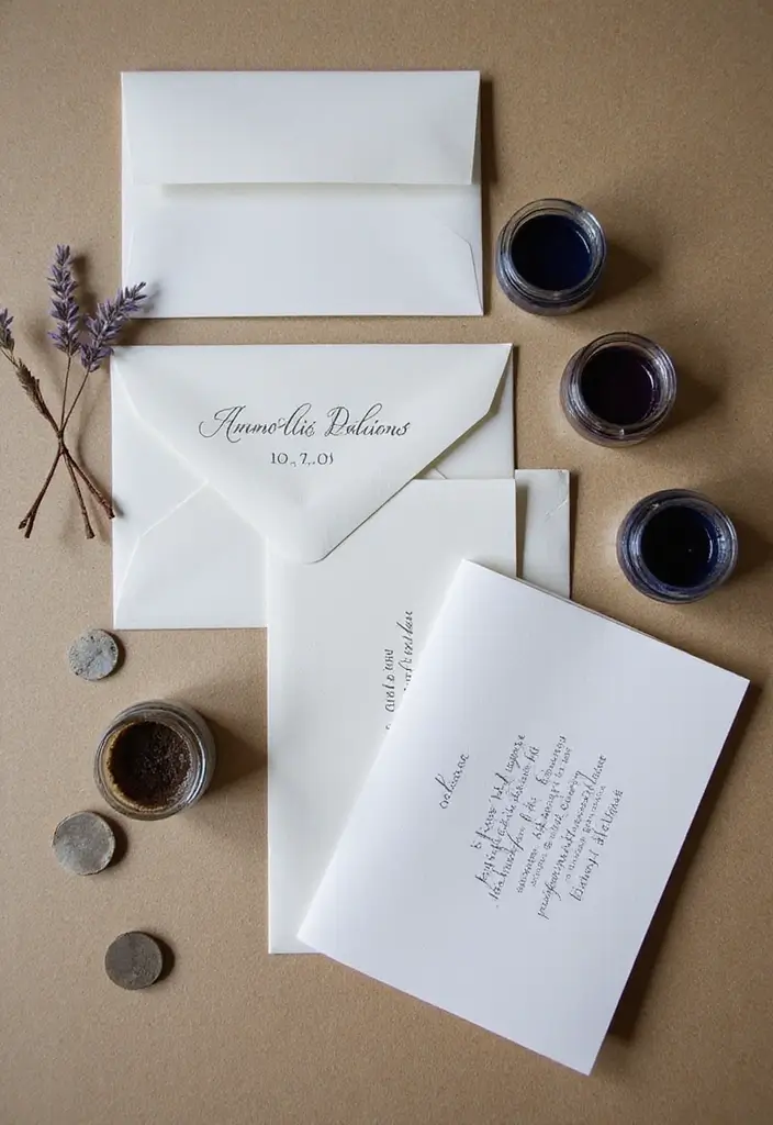 27 Wedding Invitation Envelope Ideas That Impress - 17. Eco-Friendly Printing Techniques