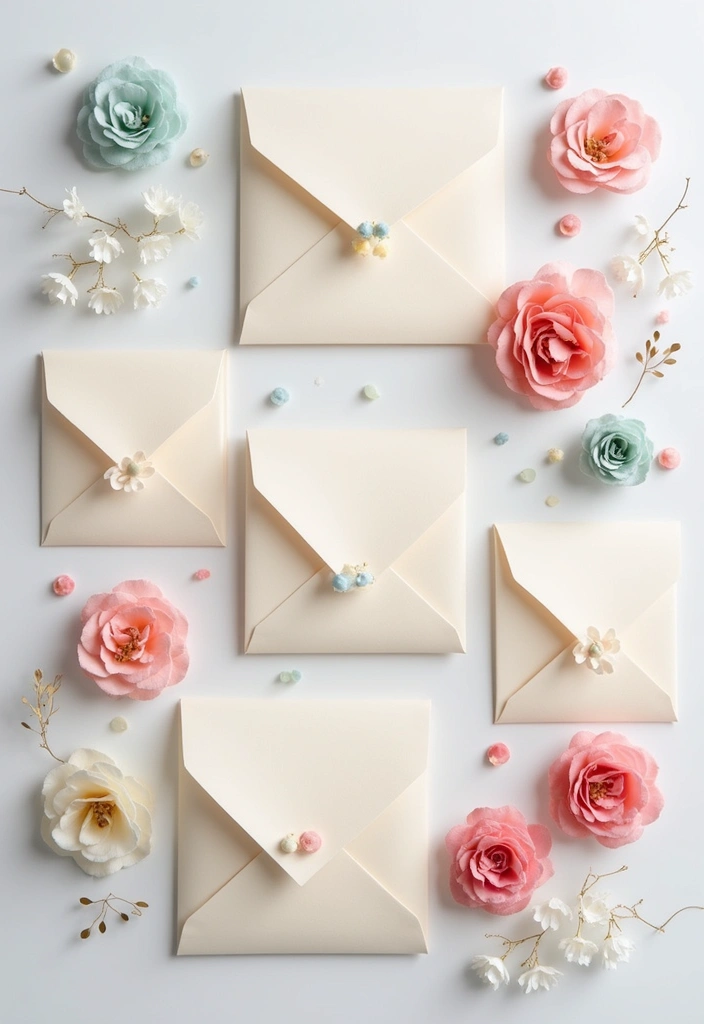 27 Wedding Invitation Envelope Ideas That Impress - 20. Mini Envelopes for RSVP